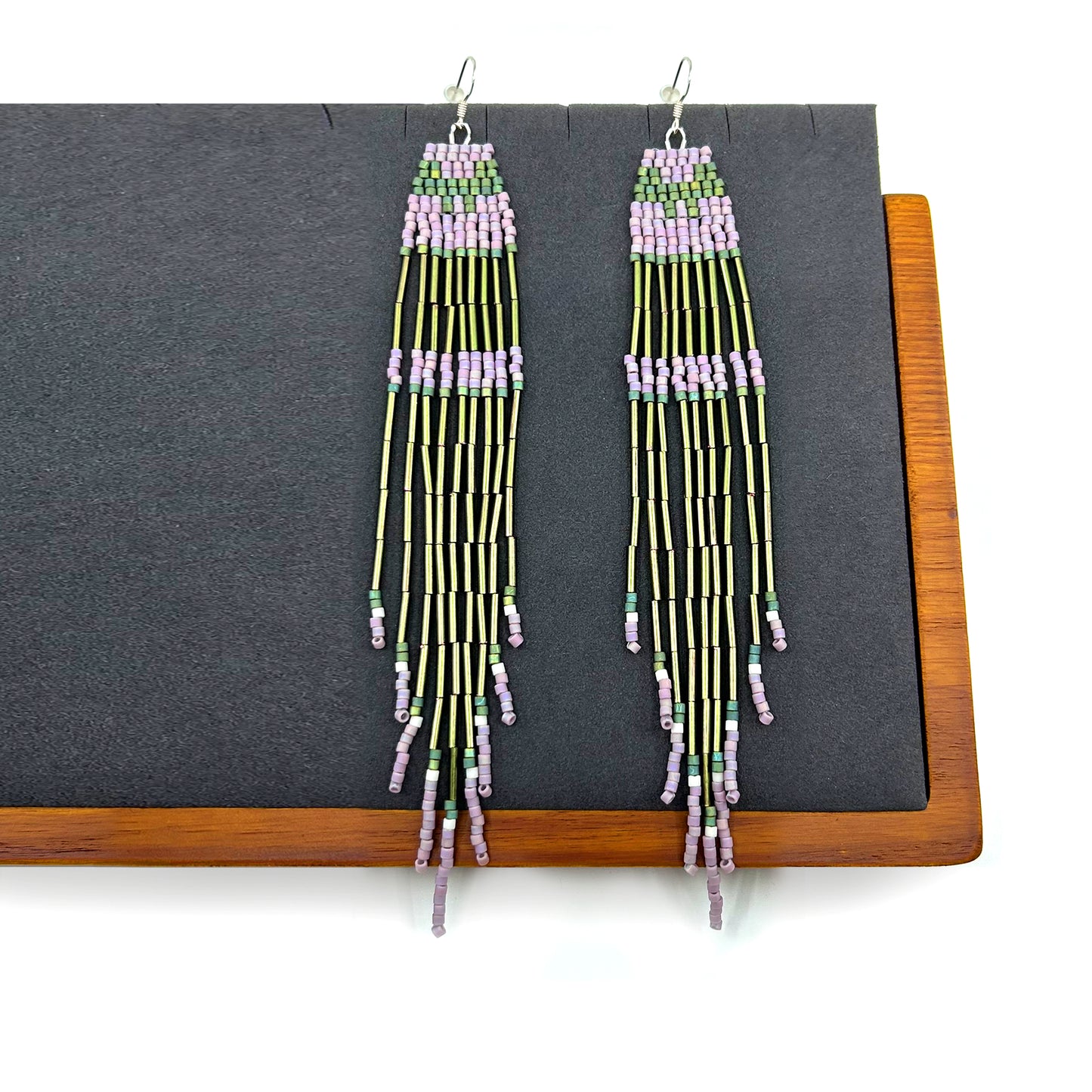 BEADED FRINGE EARRINGS - 01
