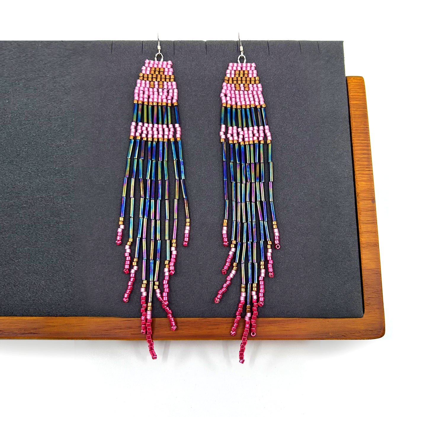 BEADED FRINGE EARRINGS - 05