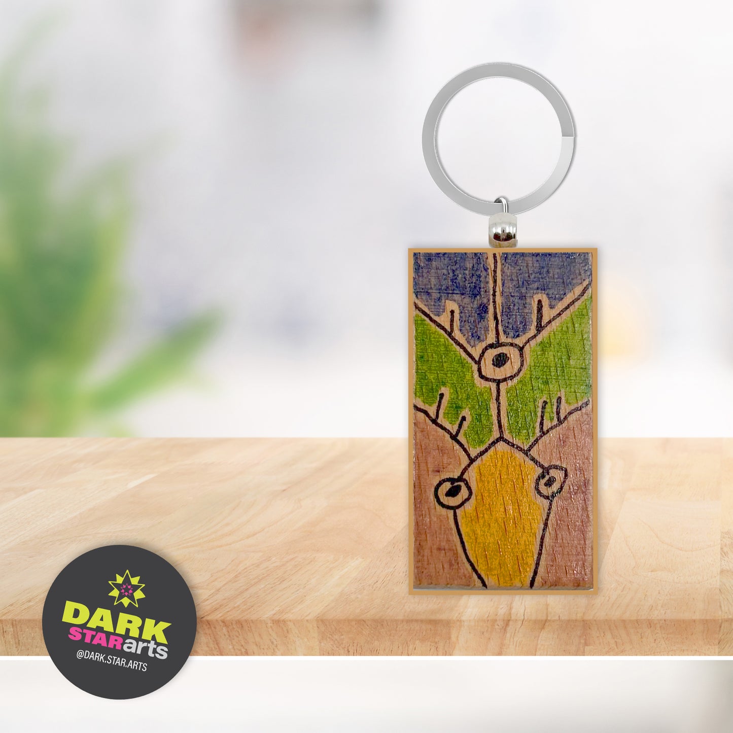 HAND PAINTED KEYCHAIN - 006