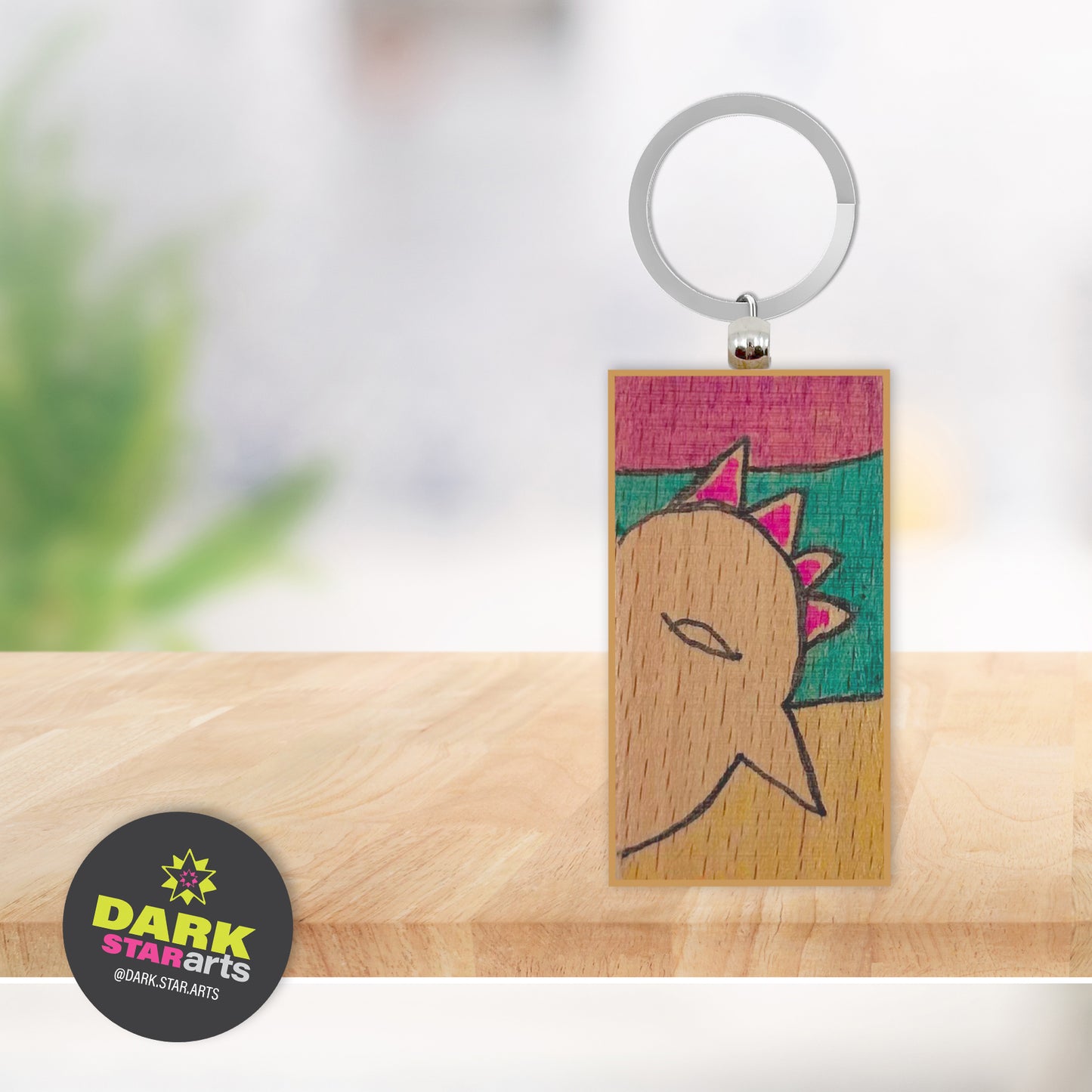 HAND PAINTED KEYCHAIN - 008