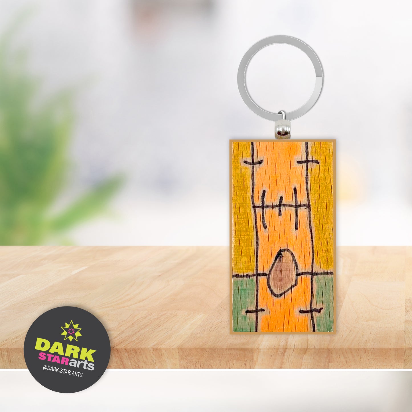 HAND PAINTED KEYCHAIN - 009