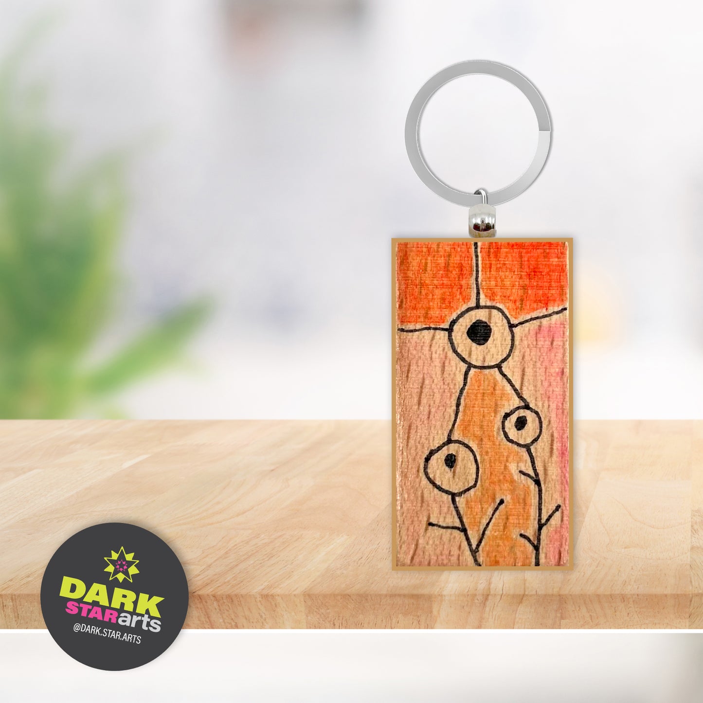 HAND PAINTED KEYCHAIN - 010