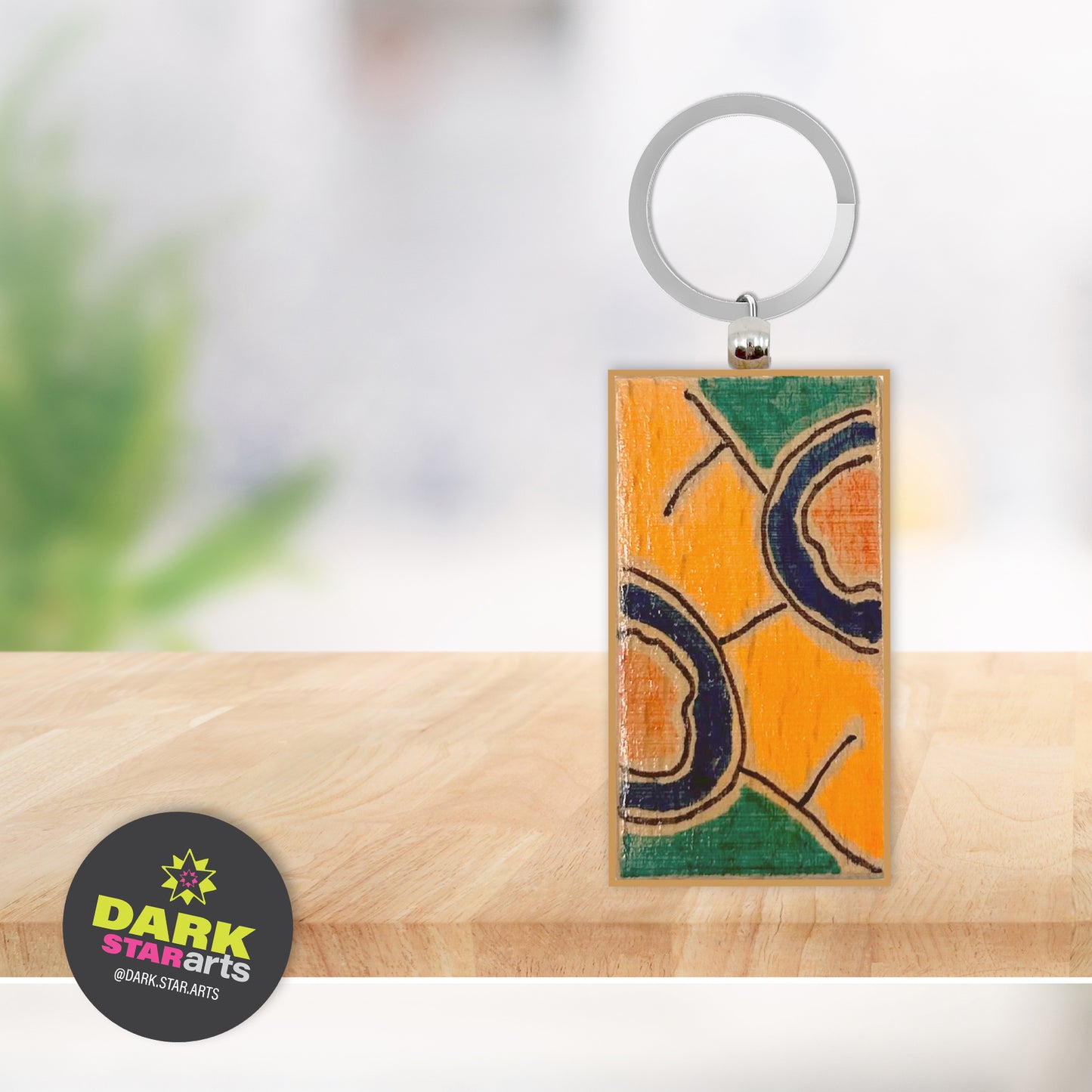 HAND PAINTED KEYCHAIN - 011