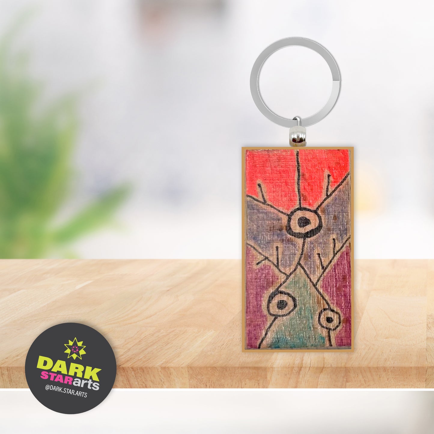 HAND PAINTED KEYCHAIN - 012